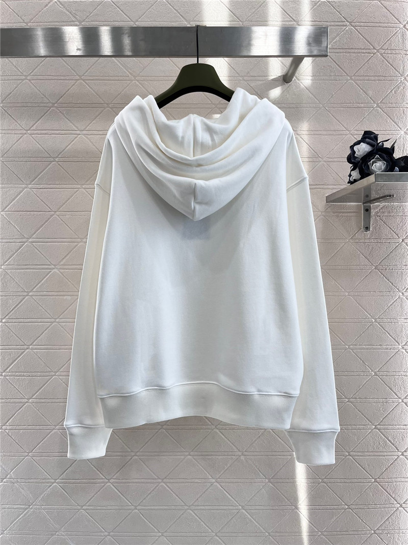 Gvc*1 cotton hooded sweatshirt white