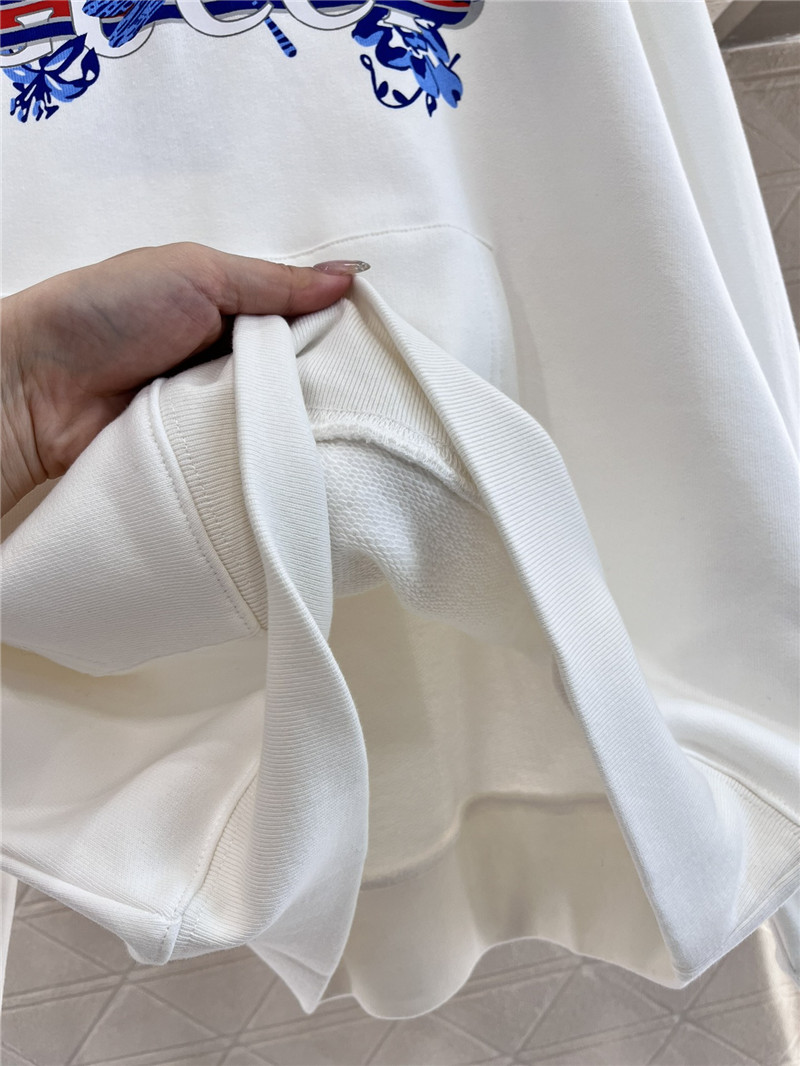 Gvc*1 cotton hooded sweatshirt white