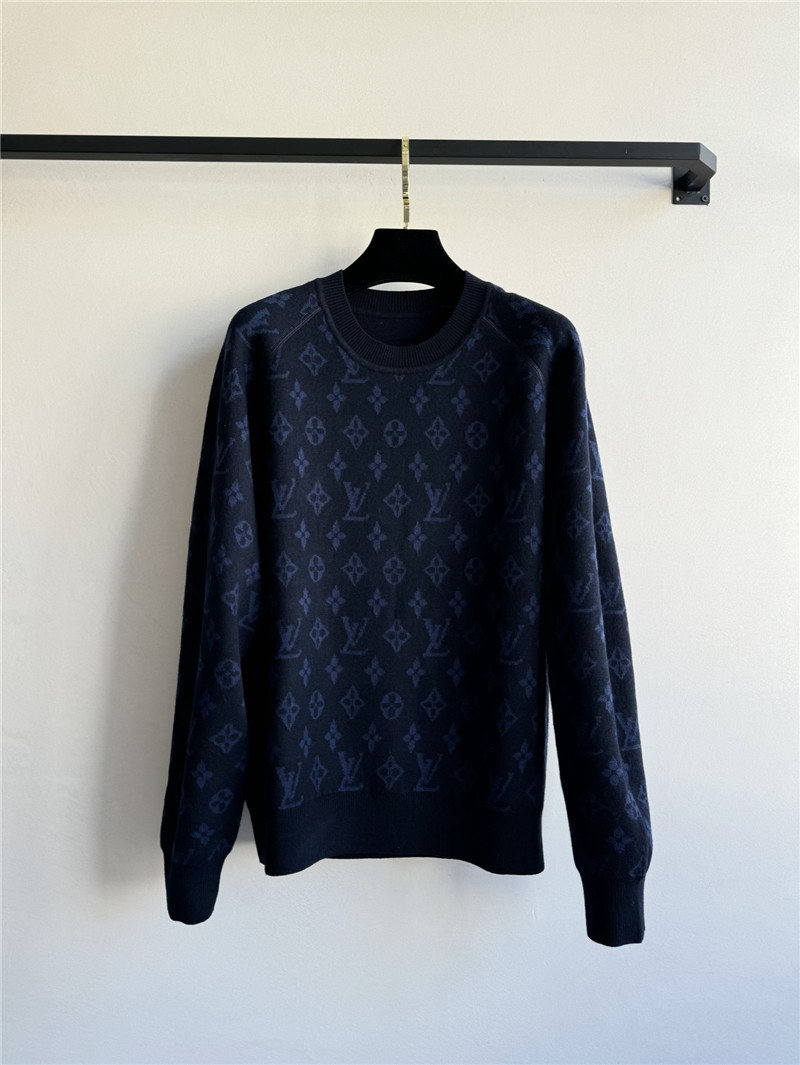 LV Monogram Crewneck Sweater Navy