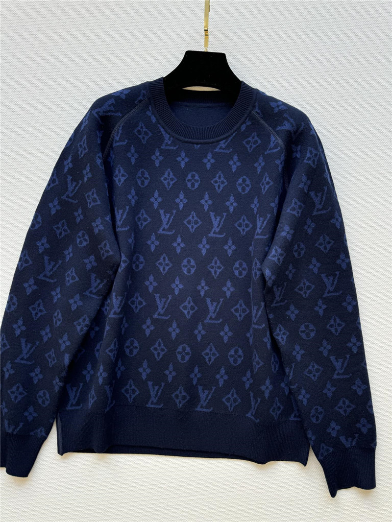 LV Monogram Crewneck Sweater Navy