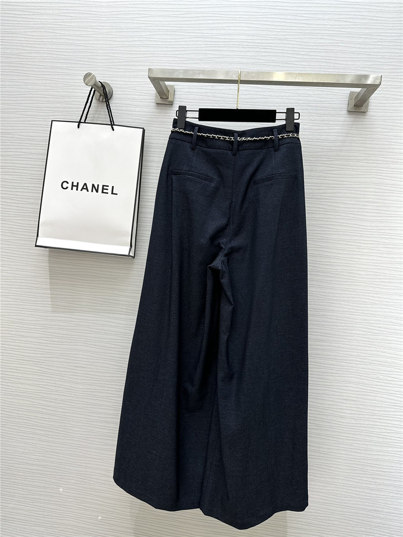 Ch**el straight leg wide hem trousers