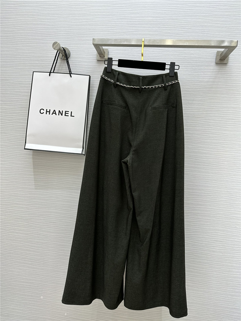 Ch**el straight leg wide hem trousers