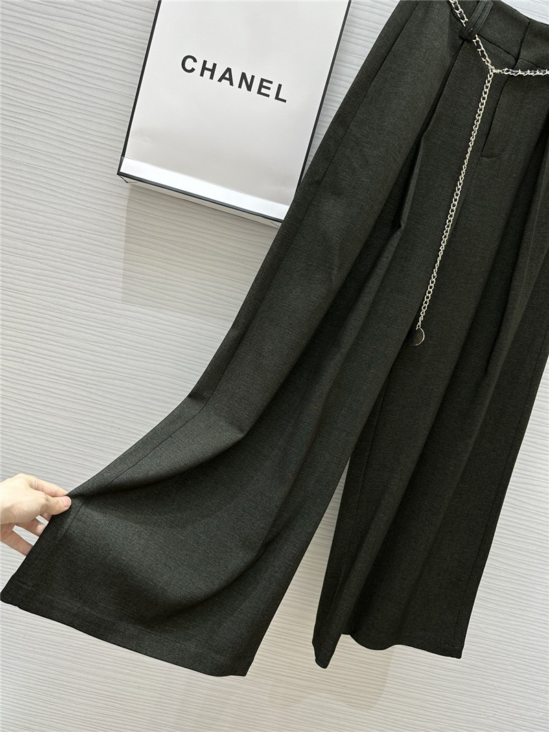 Ch**el straight leg wide hem trousers