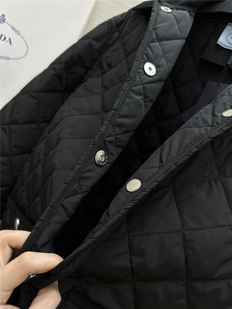 Pra*a mid-length lapel coat