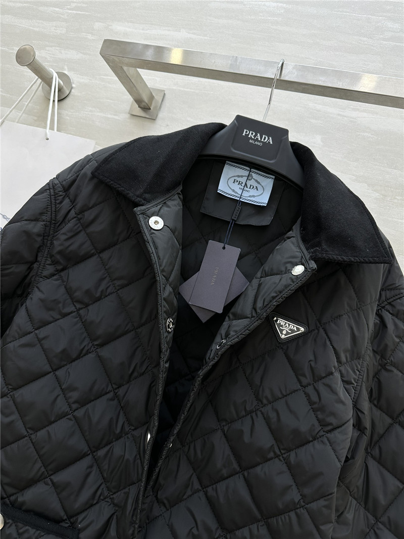 Pra*a mid-length lapel coat