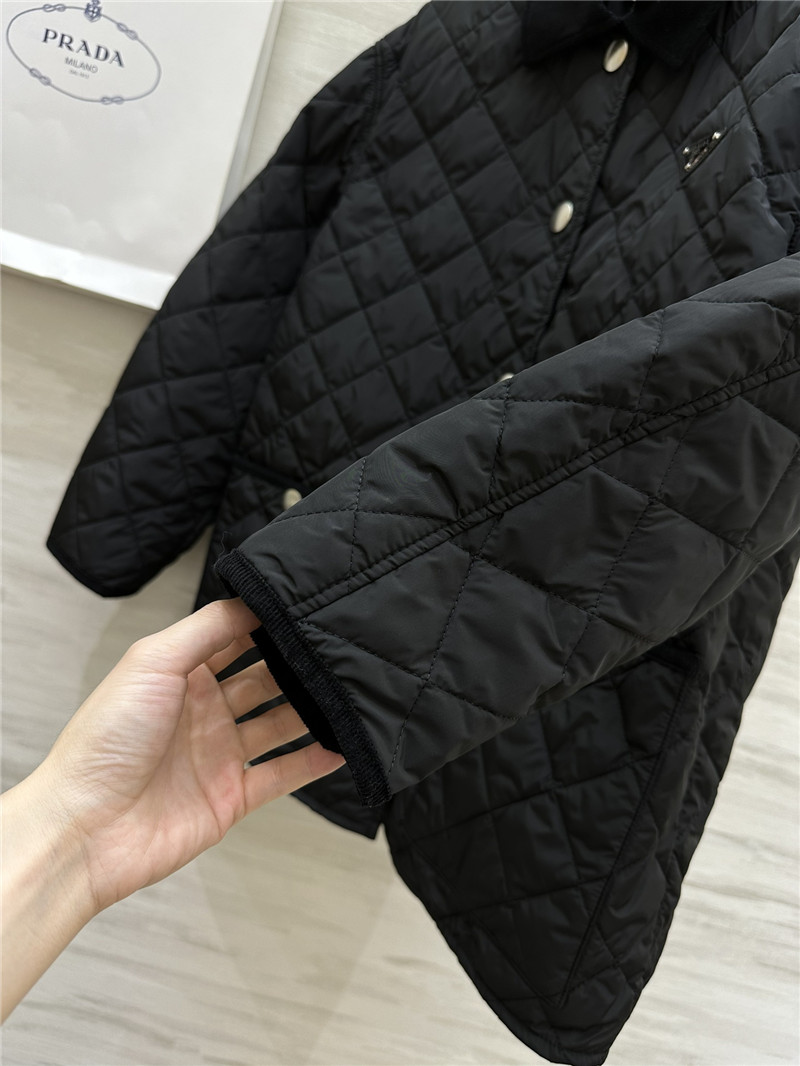 Pra*a mid-length lapel coat