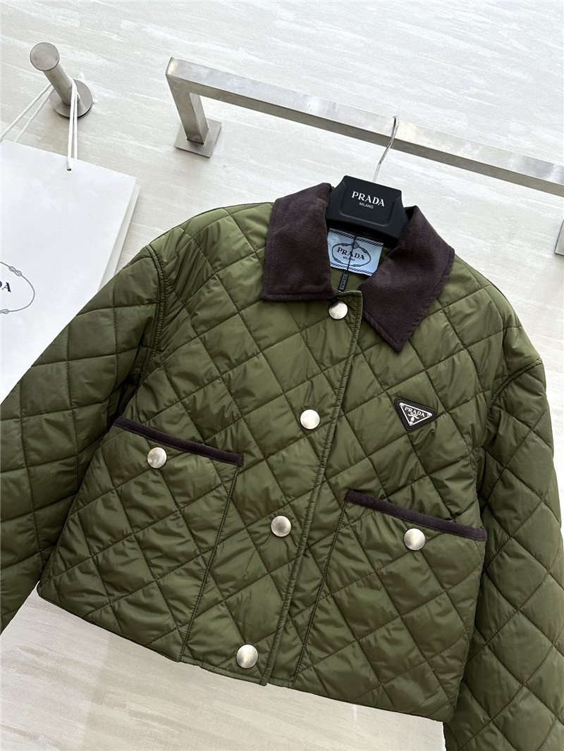 Pra*a short long sleeve lapel jacket