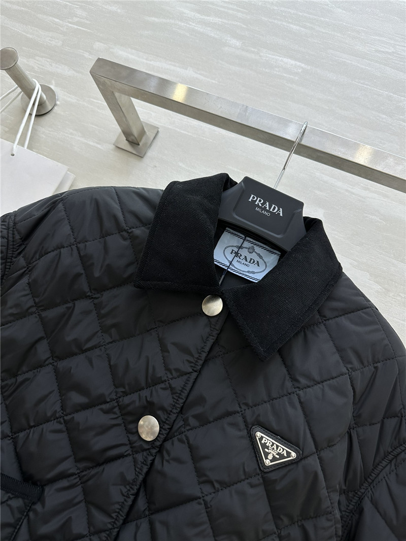 Pra*a short long sleeve lapel jacket