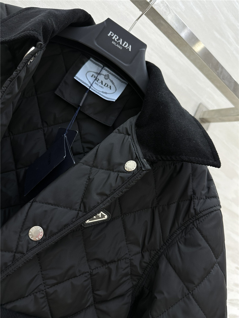 Pra*a short long sleeve lapel jacket