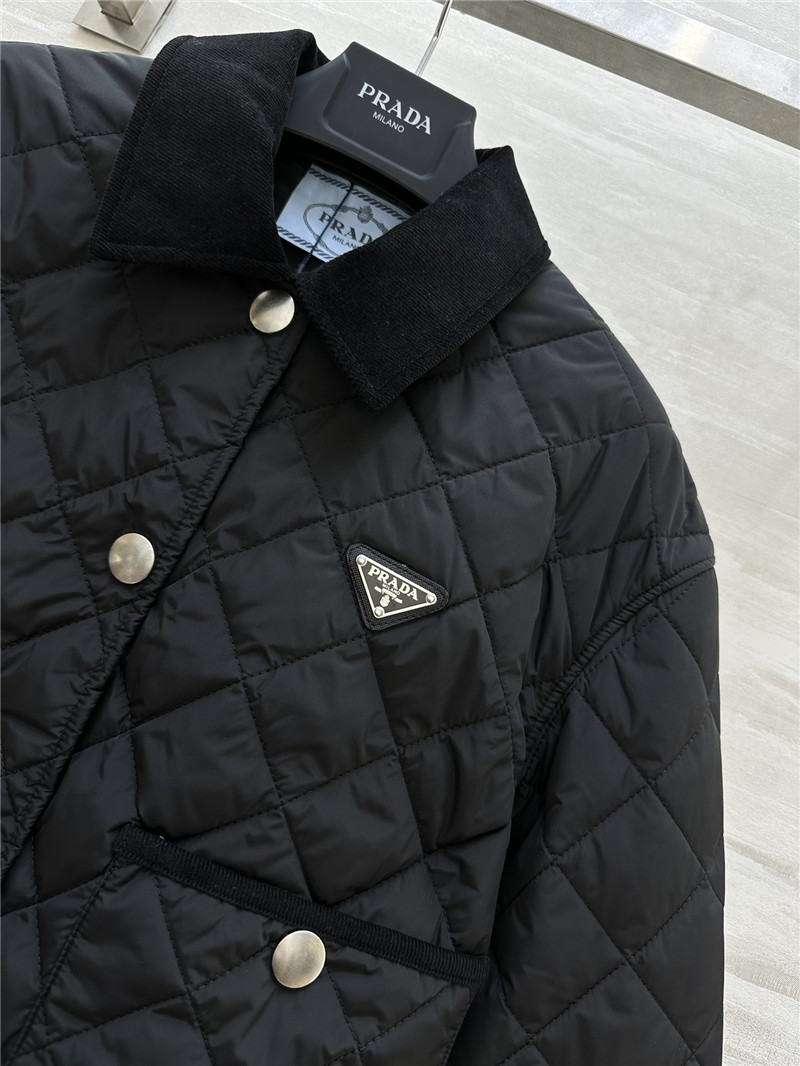 Pra*a short long sleeve lapel jacket