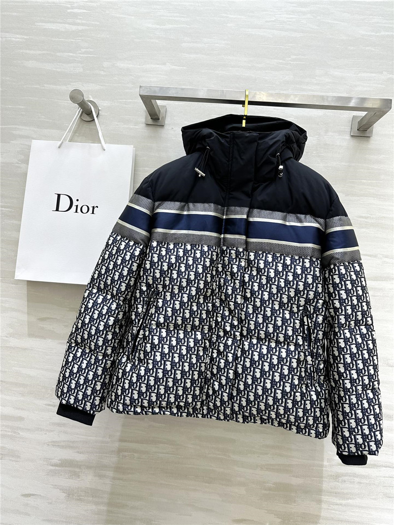 D10r monogram hooded down jacket
