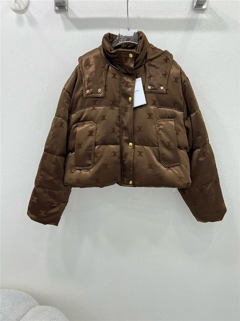 Ce1i*e flocked satin down jacket