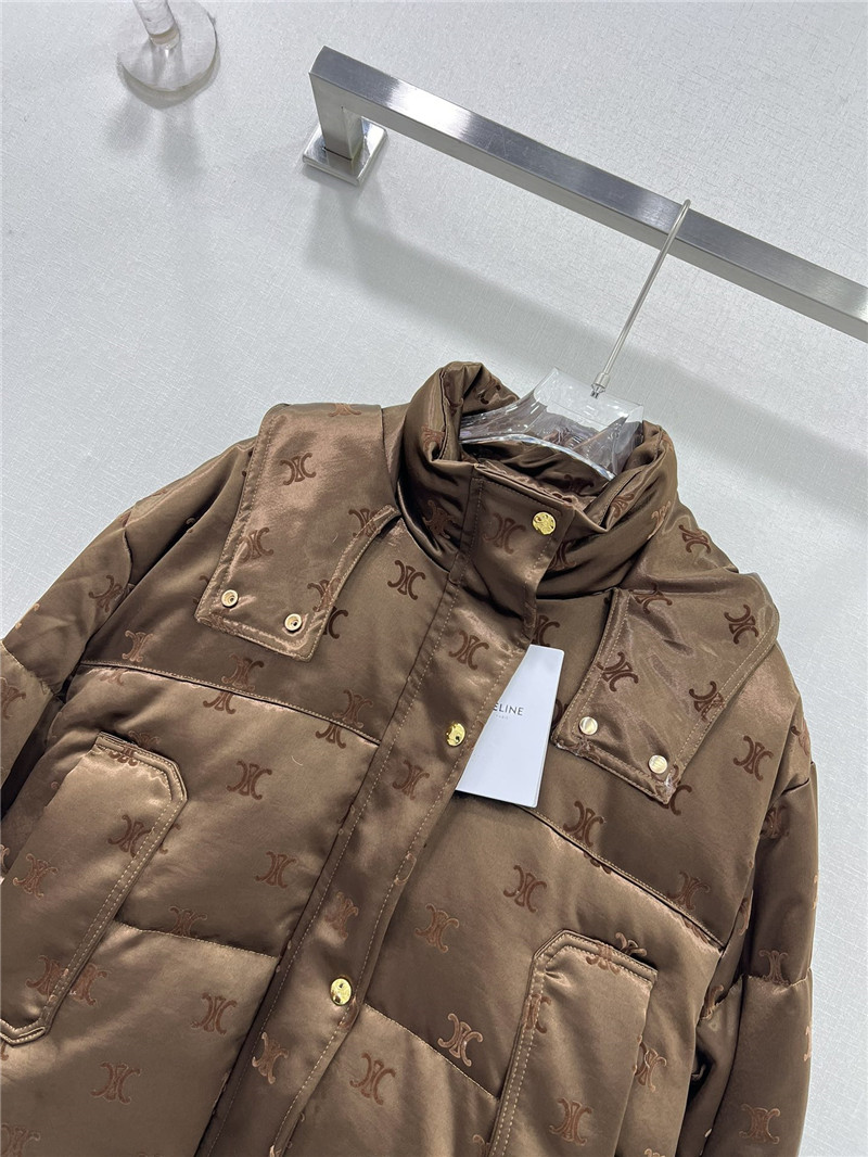 Ce1i*e flocked satin down jacket