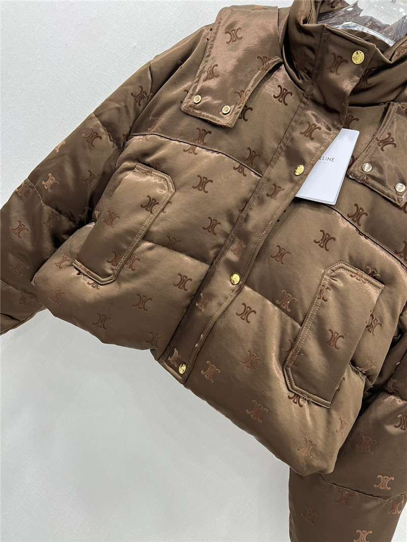 Ce1i*e flocked satin down jacket