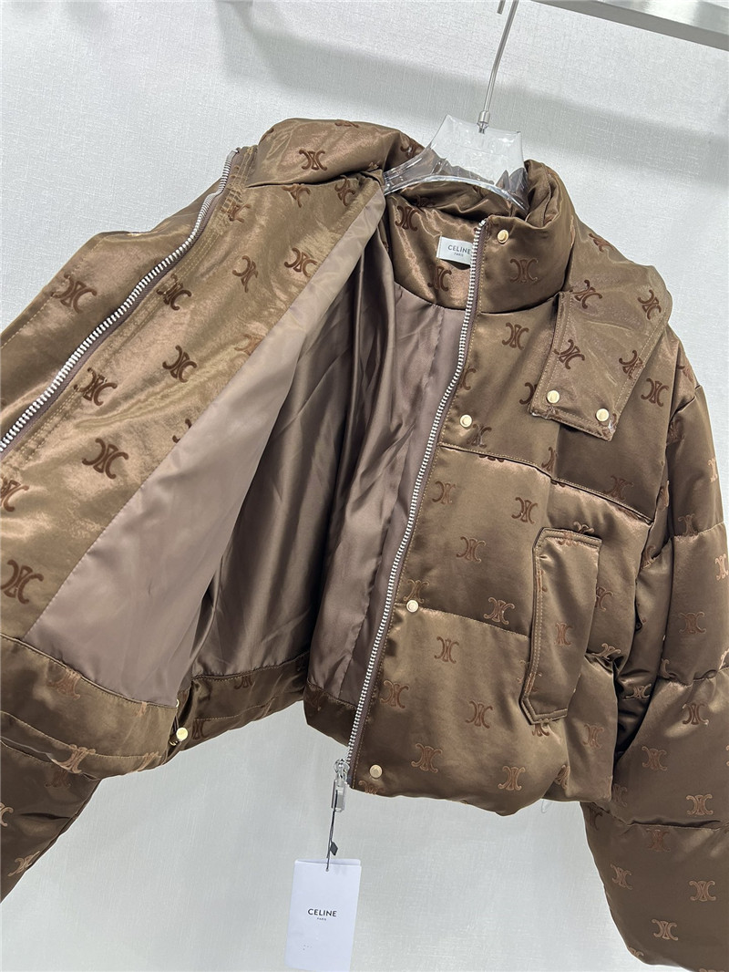 Ce1i*e flocked satin down jacket