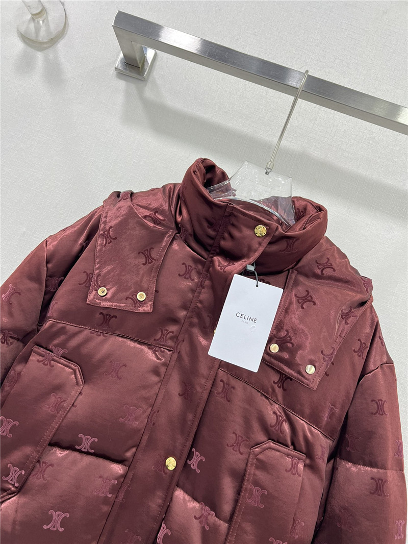 Ce1i*e flocked satin down jacket