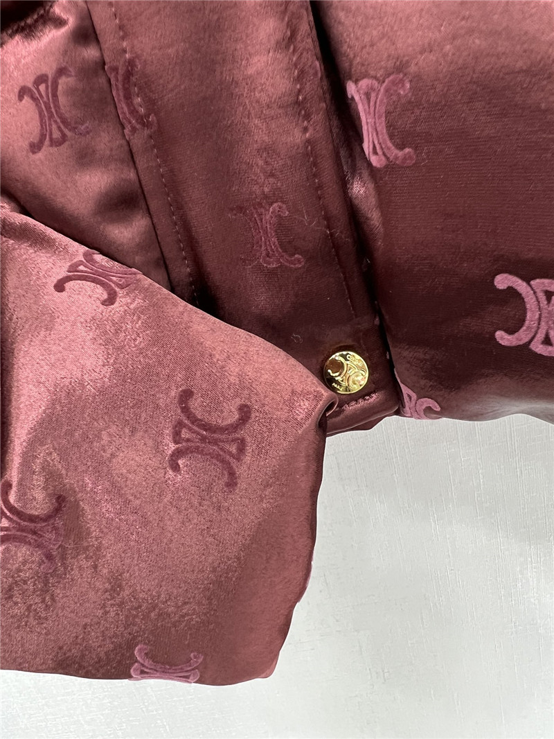 Ce1i*e flocked satin down jacket