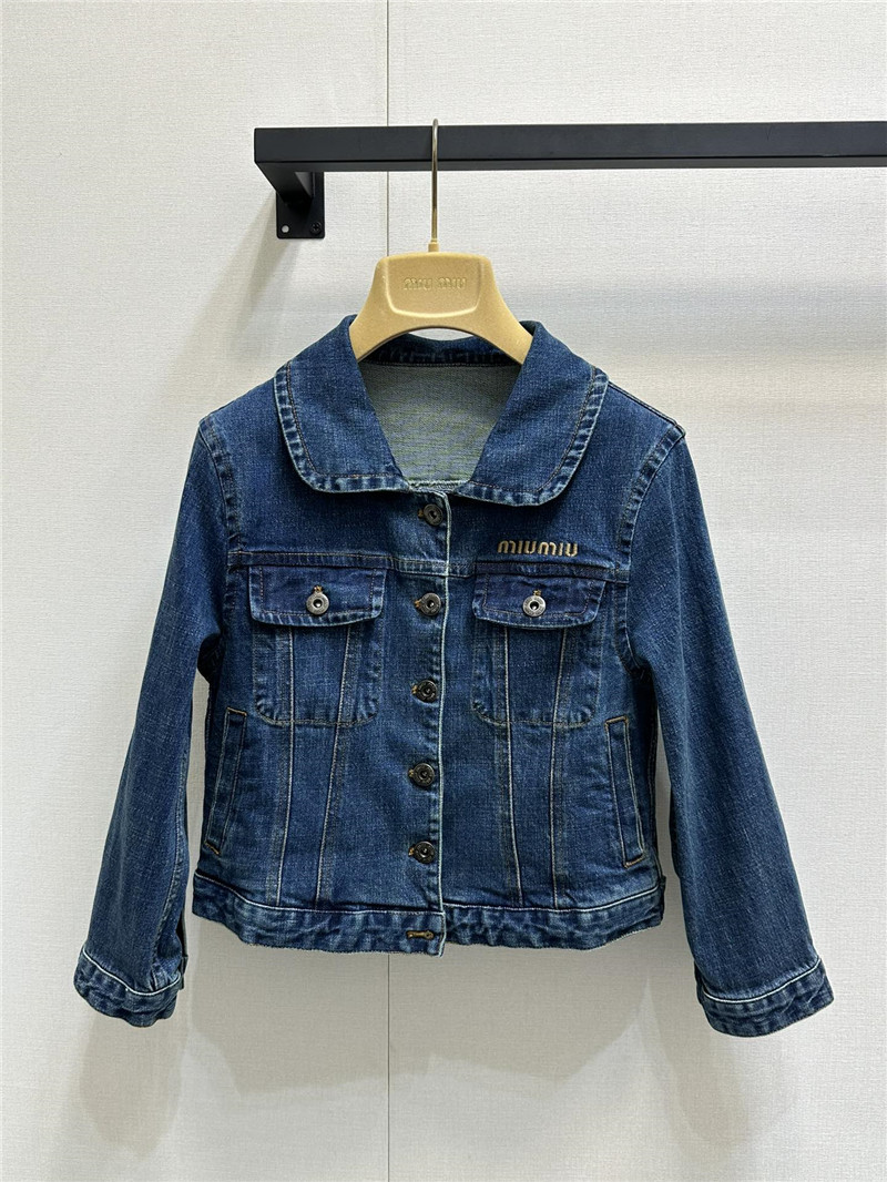 M1um1u pocket denim jacket