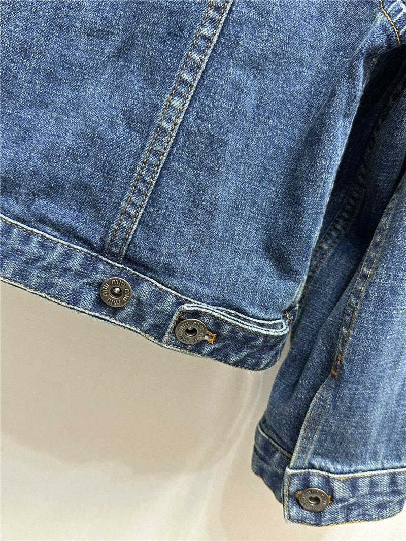 M1um1u pocket denim jacket