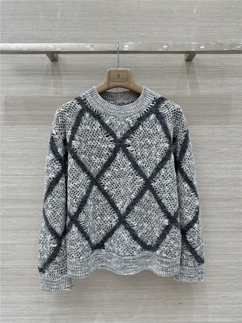 bc crochet D1am0nd sweater grey