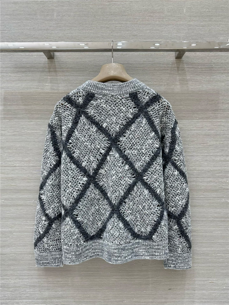 bc crochet D1am0nd sweater grey