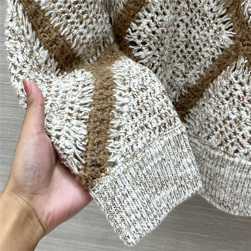 bc crochet D1am0nd sweater beige