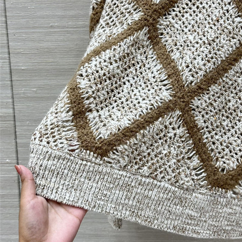 bc crochet D1am0nd sweater beige