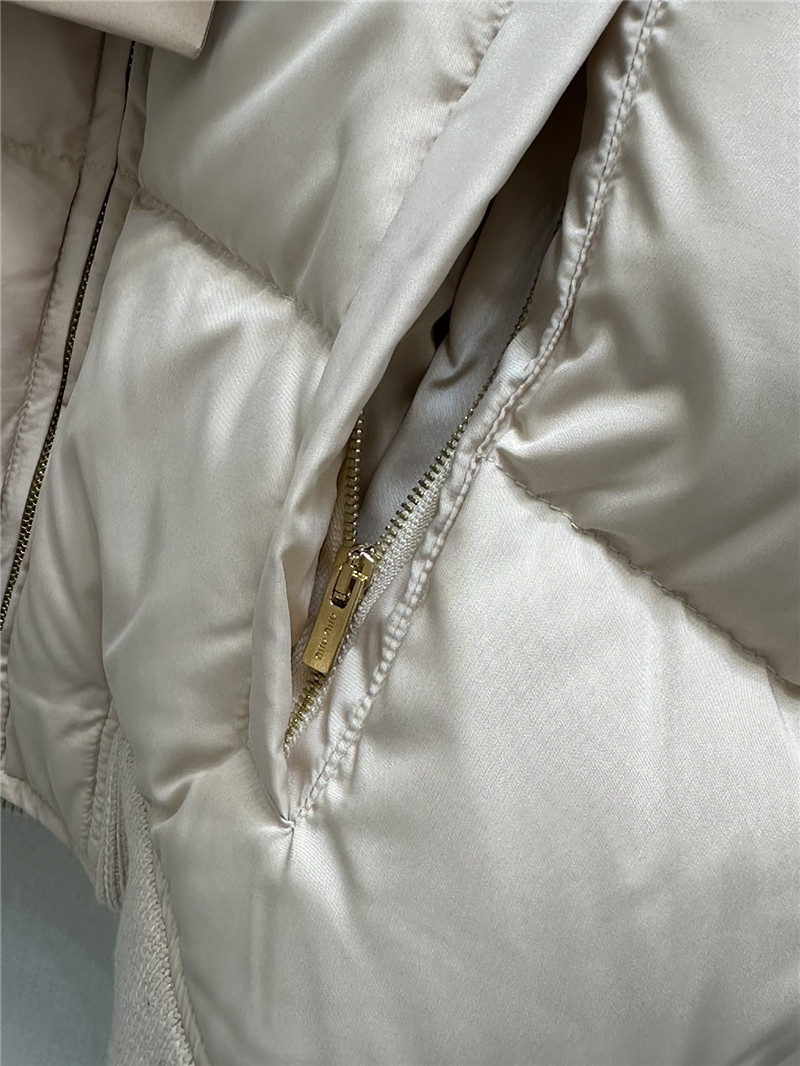 M1um1u wool collar down jacket