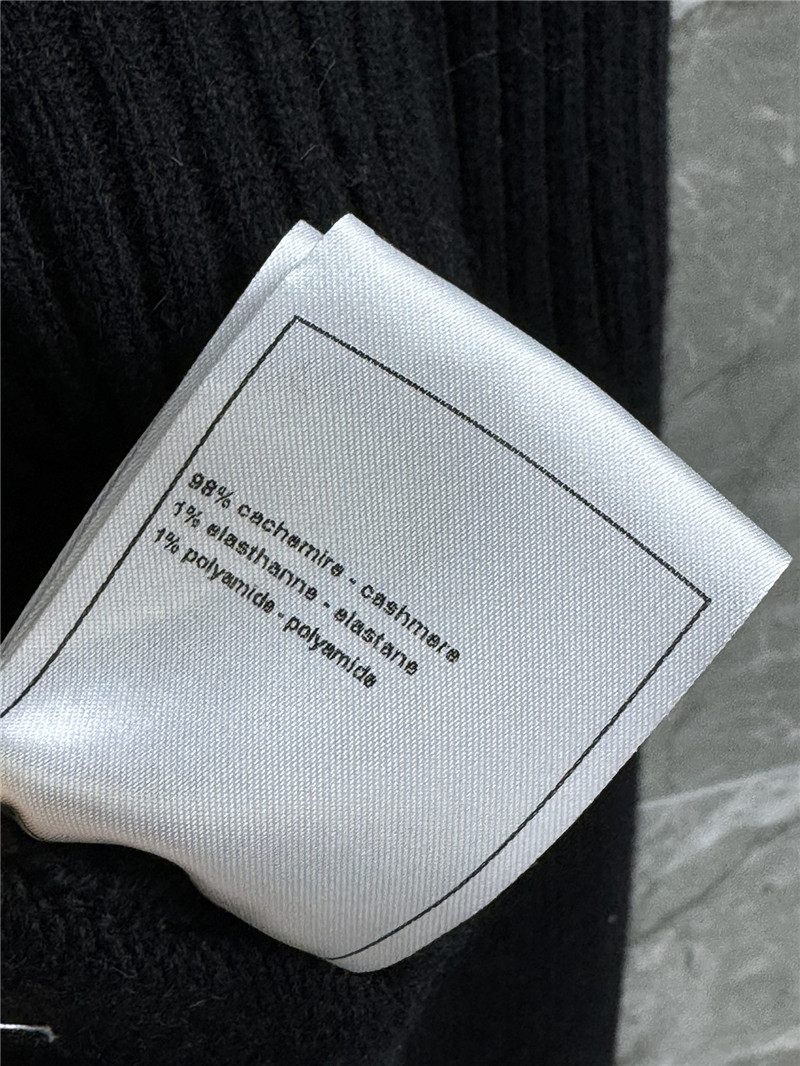 Ch**el turn-lock rib-knit cardigan in black