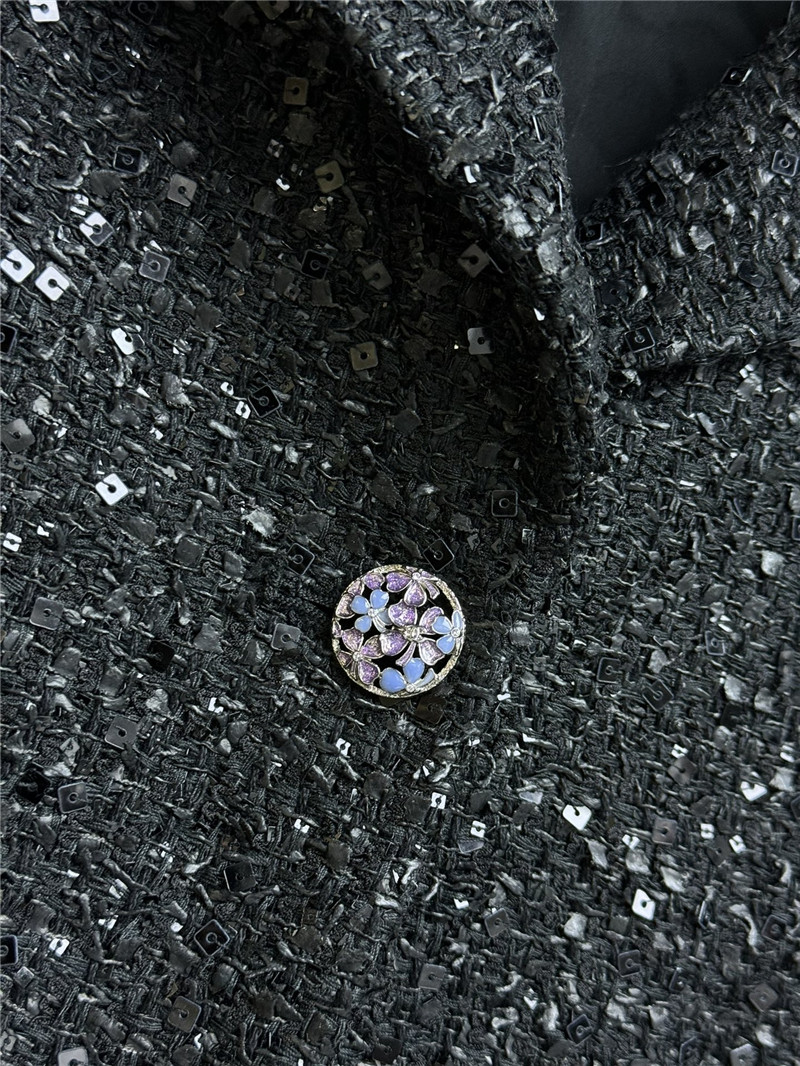 Ch**el black sequined jacket