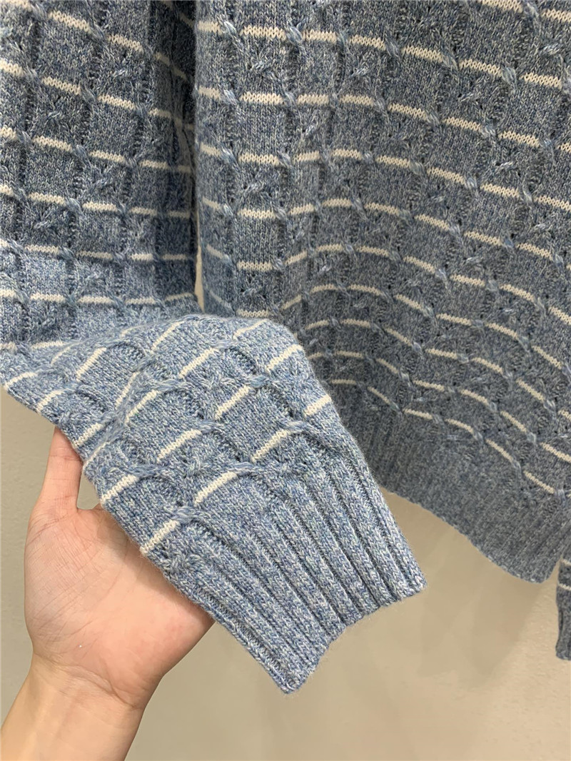 Ch**el stripe intarsia wool sweater in blue