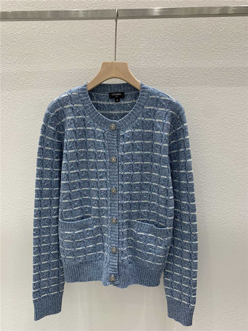 Ch**el knitted crew neck cardigan