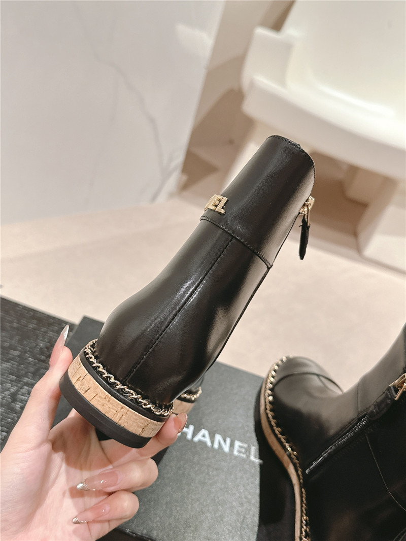 Ch**el flat chelsea ankle boots