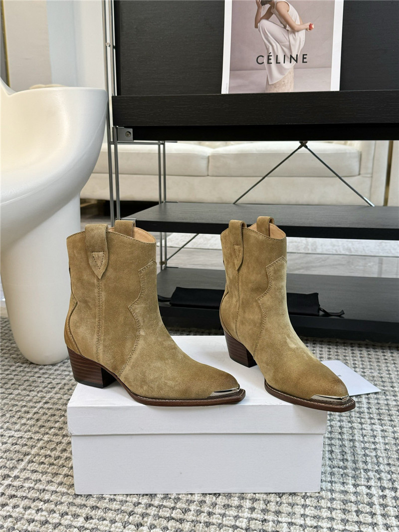 Ce1i*e western embroidered suede boots