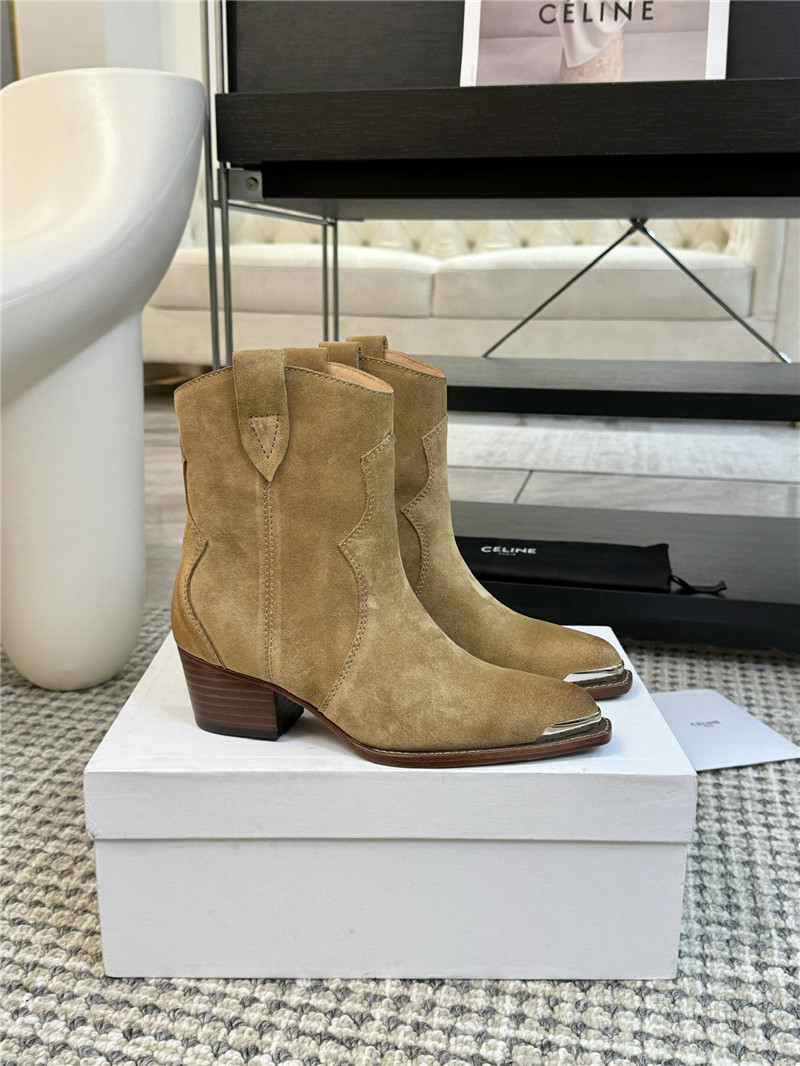 Ce1i*e western embroidered suede boots