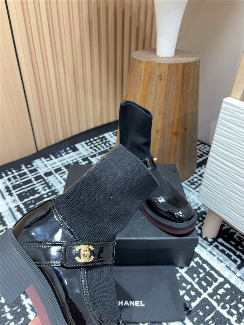 Ch**el mary jane sock boots