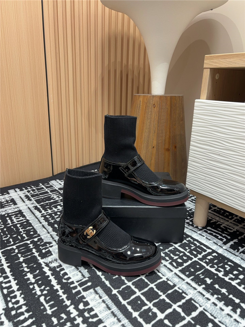 Ch**el mary jane sock boots