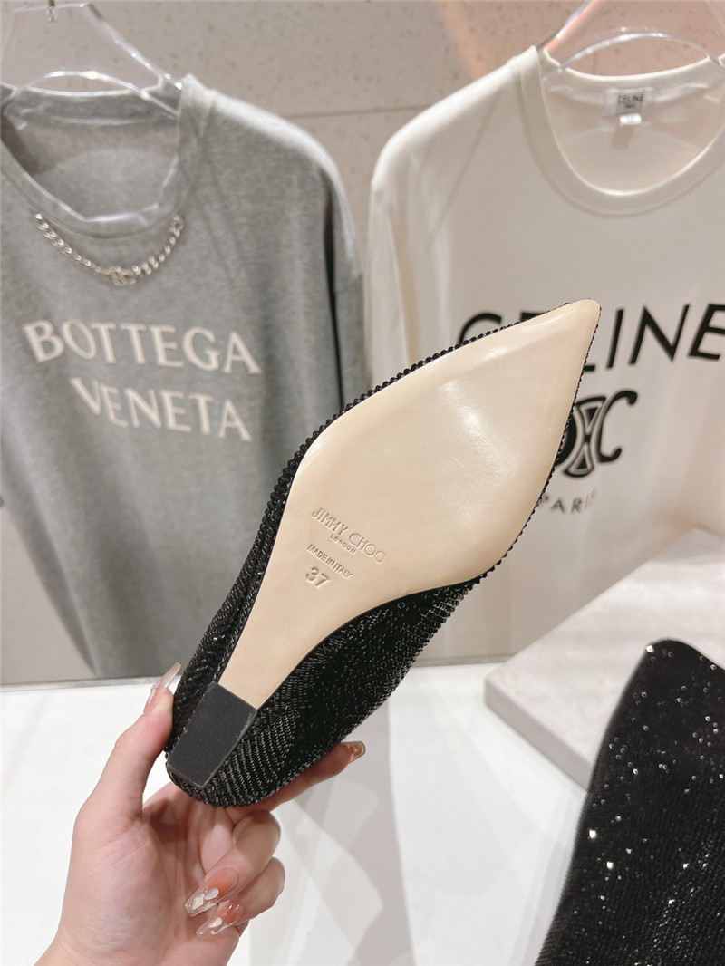 J1m*y Ch00 black crystals wedge knee-high boots