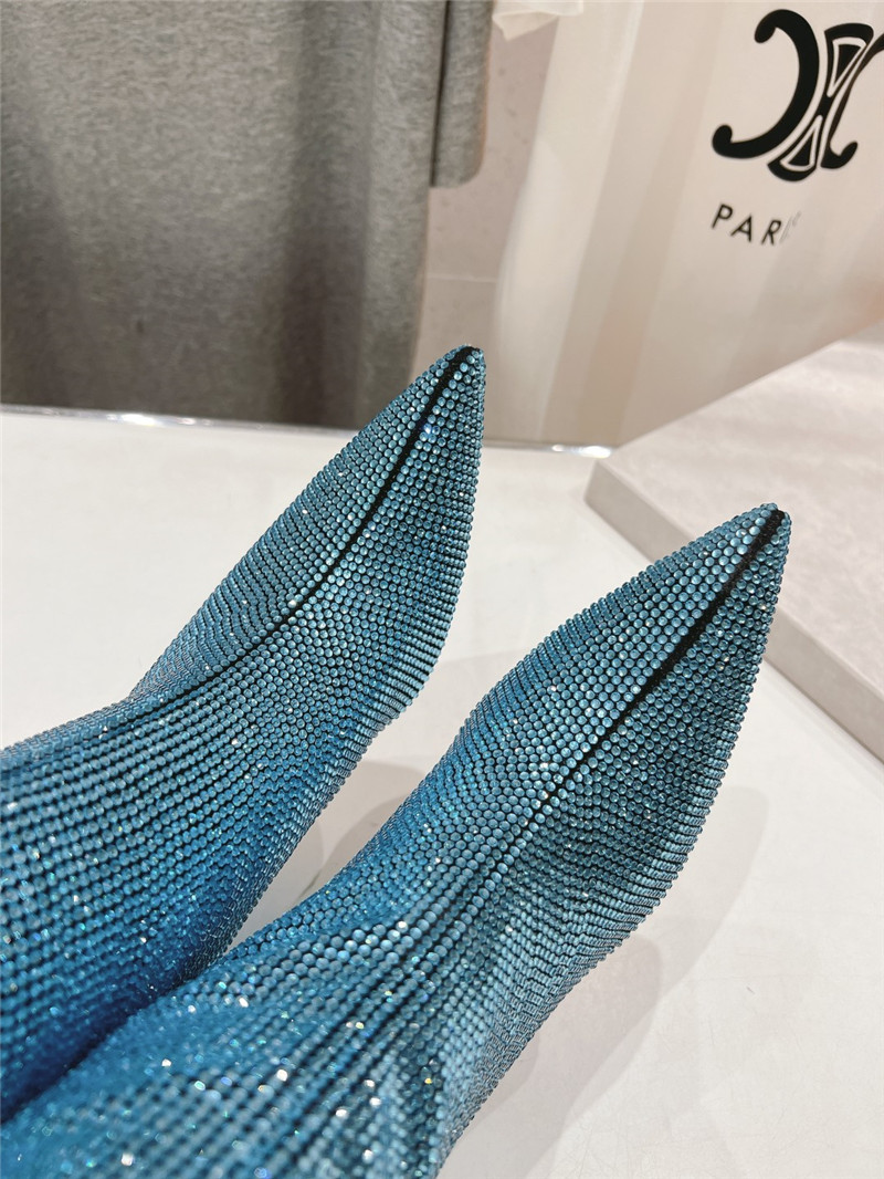 J1m*y Ch00 crystals wedge knee-high boots