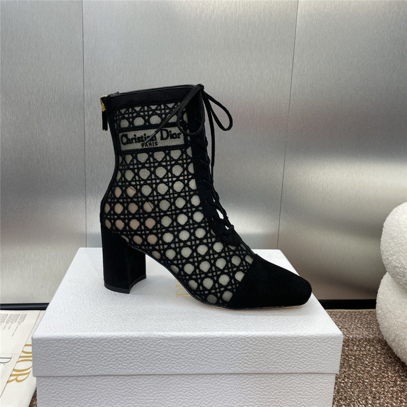D10r naughtily d black mesh ankle boots