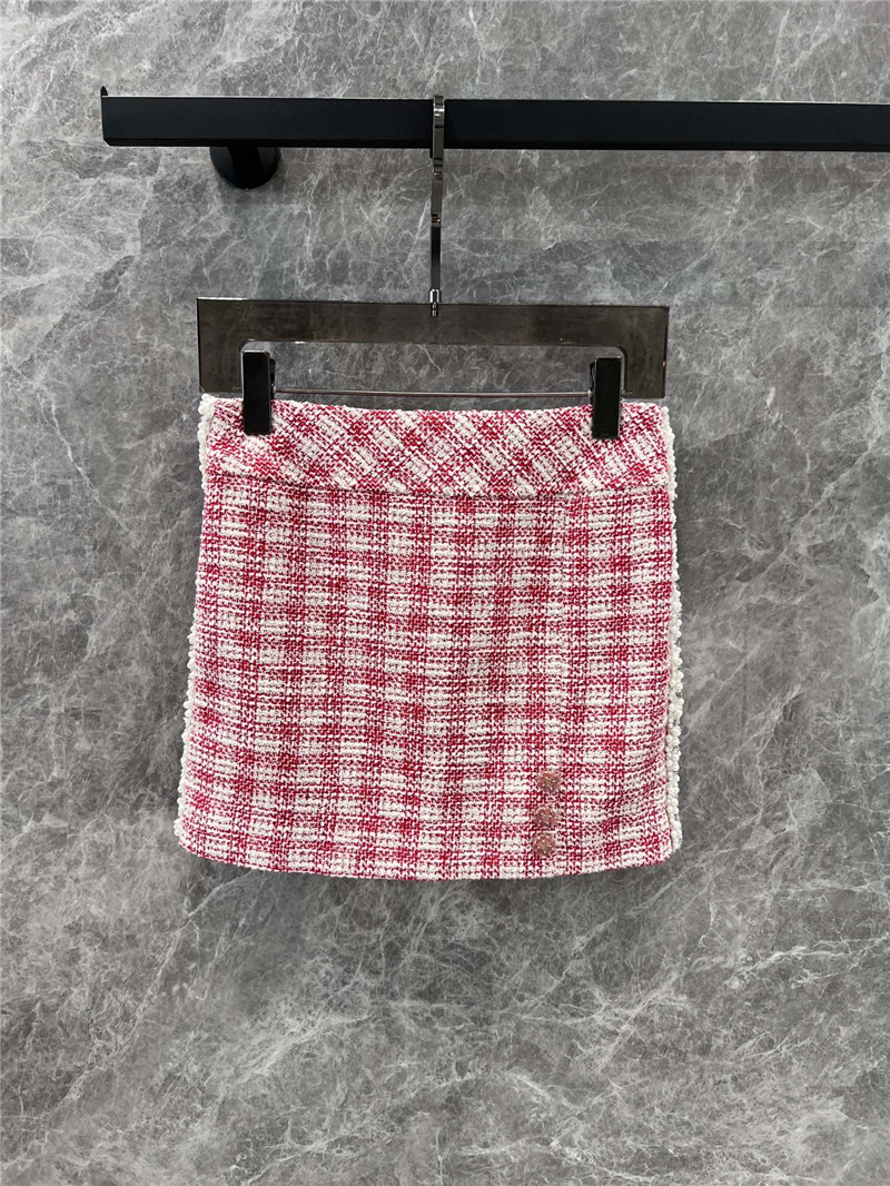 Ch**el denim jacket and skirt suit