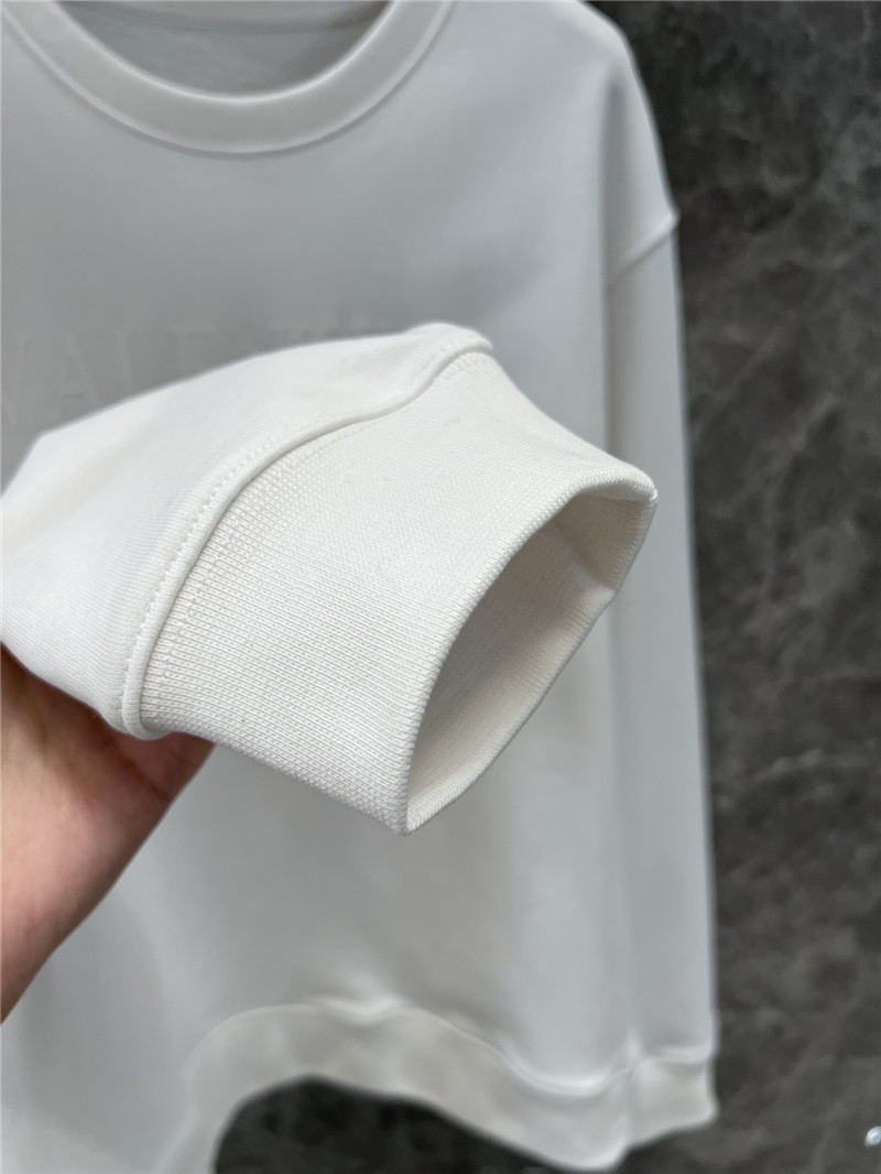 Va1e*ntin0 logo cotton sweatshirt in white