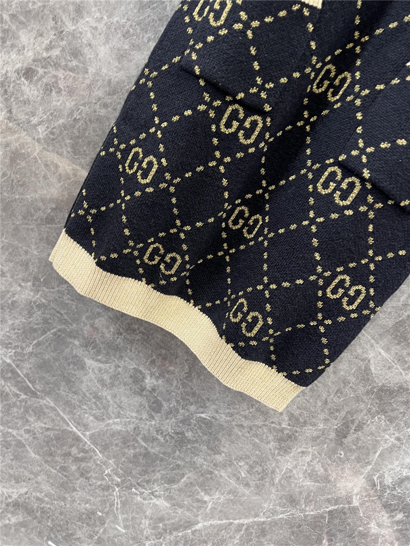 Gvc*1 gg wool bouclé jacquard dress in black