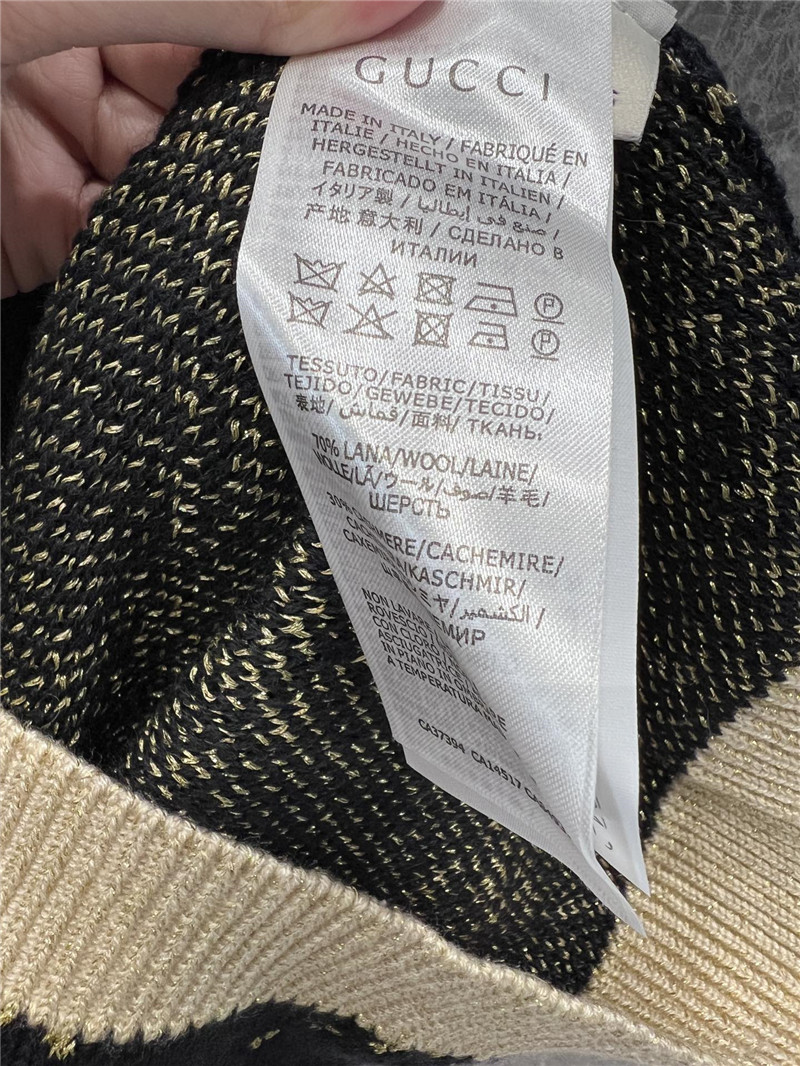 Gvc*1 gg wool bouclé jacquard dress in black