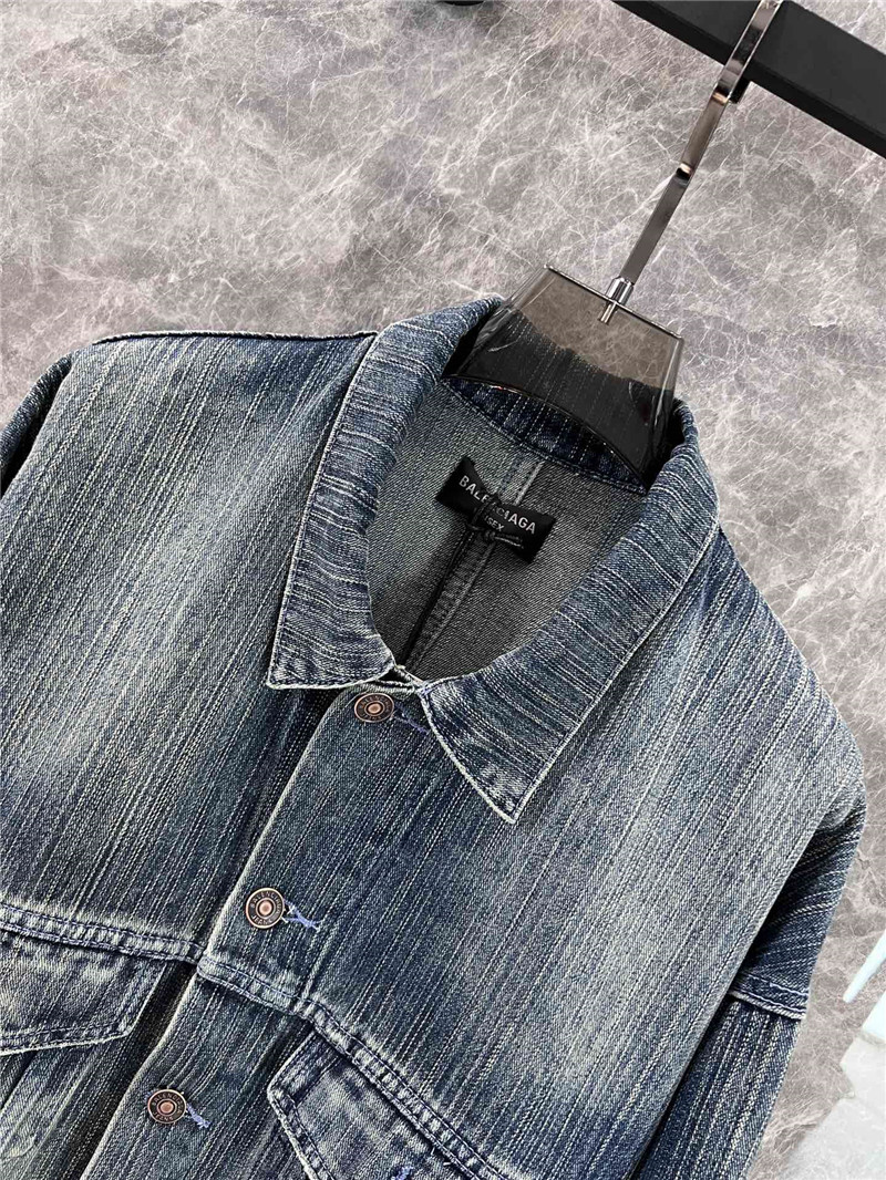 Ba1en*iaga irregular denim jacket