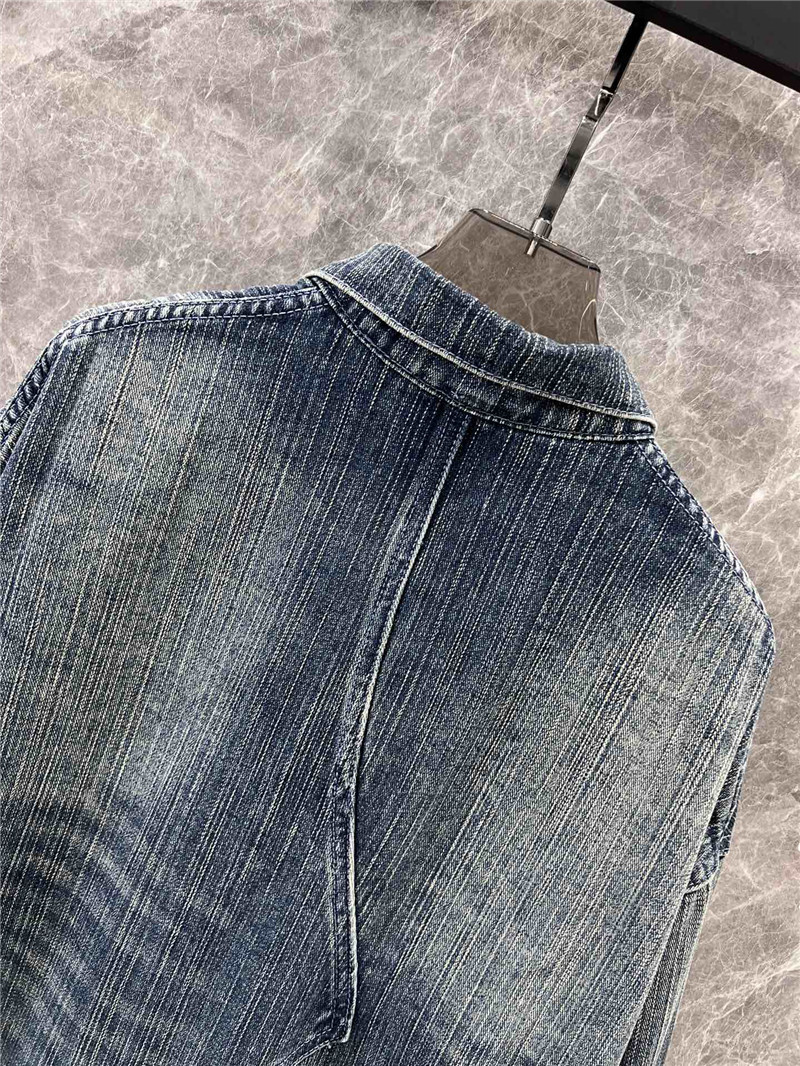 Ba1en*iaga irregular denim jacket