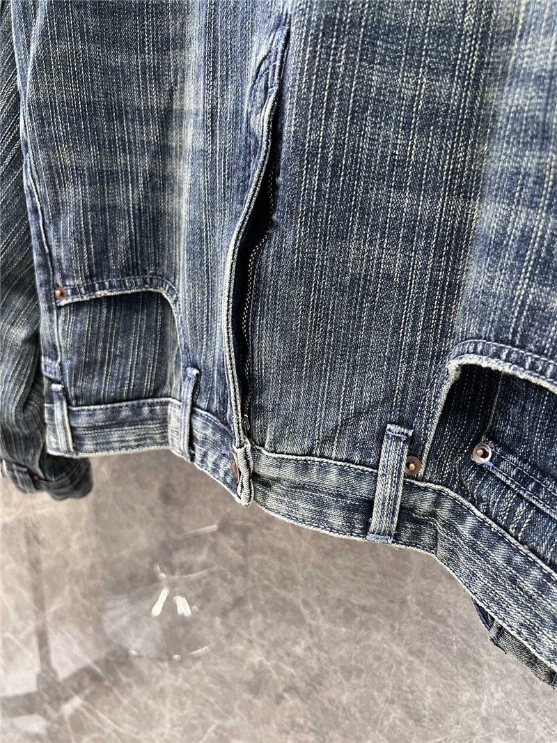 Ba1en*iaga irregular denim jacket