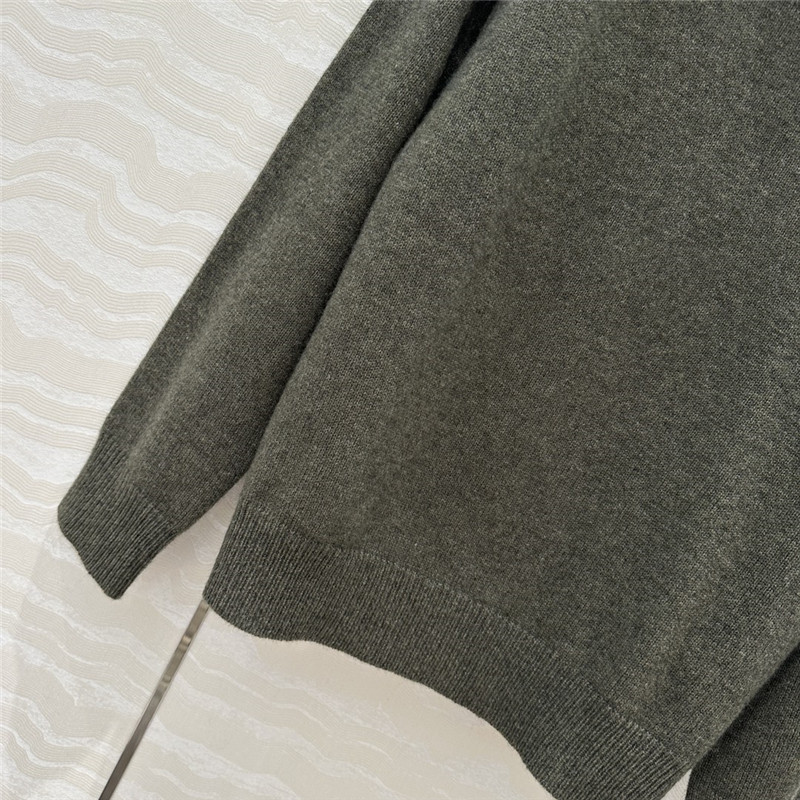 F**di grey cashmere turtleneck sweater