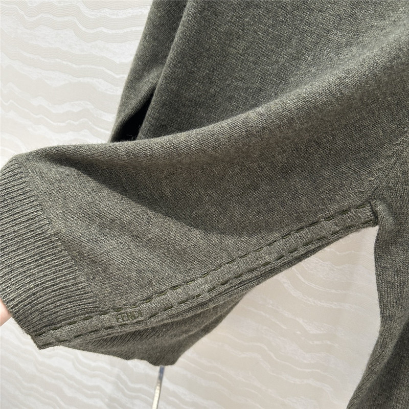 F**di grey cashmere turtleneck sweater