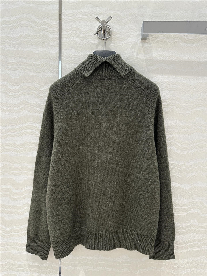 F**di grey cashmere turtleneck sweater